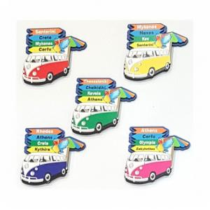 WOODEN MAGNET - BUS