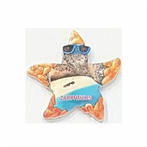 PRINTED POLYRESIN MAGNET - SEA SHELL
